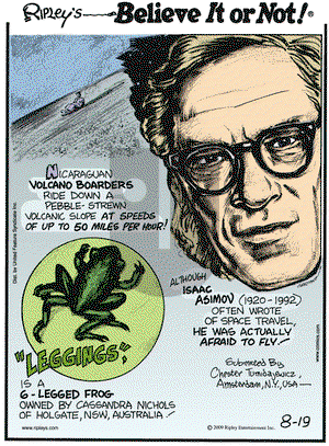 Ripley's Believe It or Not on Wednesday August 19, 2009 Comic Strip