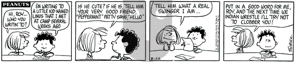Peanuts - Monday August 22, 1966 Comic Strip