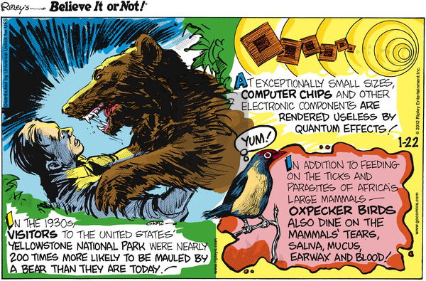 Ripley's Believe It or Not on Sunday January 22, 2012 Comic Strip