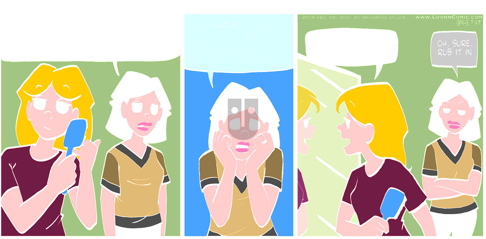 Luann on Sunday July 27, 2014 Comic Strip