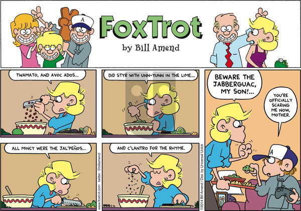 FoxTrot on Sunday March 16, 2014 Comic Strip