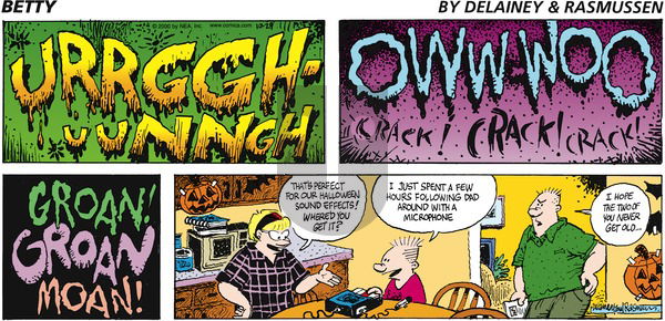 Betty on Sunday October 29, 2000 Comic Strip