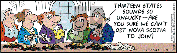 Frank and Ernest on Saturday July 4, 2015 Comic Strip