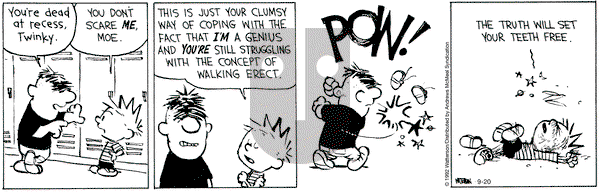Calvin and Hobbes - Tuesday September 20, 2022 Comic Strip