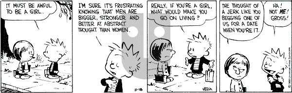 Calvin and Hobbes - Friday November 18, 1988 Comic Strip