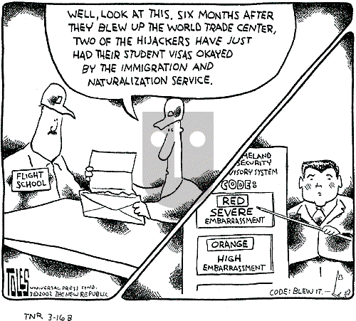 Tom Toles - Sunday March 17, 2002 Comic Strip