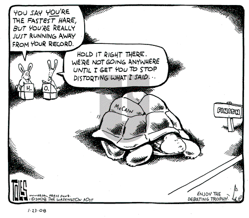 Tom Toles on Wednesday January 23, 2008 Comic Strip