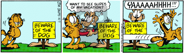 Garfield on Tuesday April 7, 1992 Comic Strip