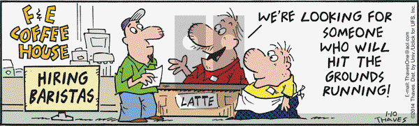 Frank and Ernest on Friday January 10, 2014 Comic Strip