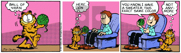 Garfield on Wednesday April 3, 1991 Comic Strip