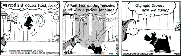 Fred Basset on Monday April 15, 2002 Comic Strip