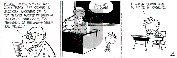Calvin and Hobbes on Monday May 5, 2025 Comic Strip