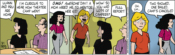 Luann on Tuesday August 1, 2017 Comic Strip
