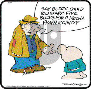 Ziggy - Wednesday September 28, 2016 Comic Strip