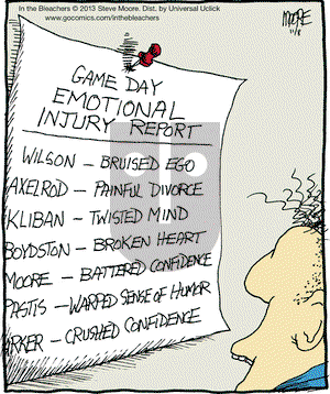 In the Bleachers on Friday November 8, 2013 Comic Strip