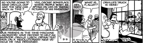 Alley Oop on Monday September 9, 1974 Comic Strip