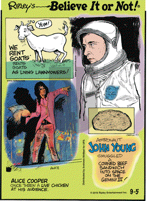 Ripley's Believe It or Not on Wednesday September 5, 2018 Comic Strip