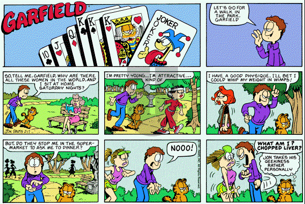 Garfield on Sunday February 17, 1991 Comic Strip