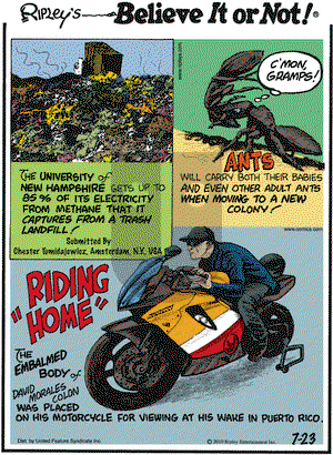Ripley's Believe It or Not on Friday July 23, 2010 Comic Strip