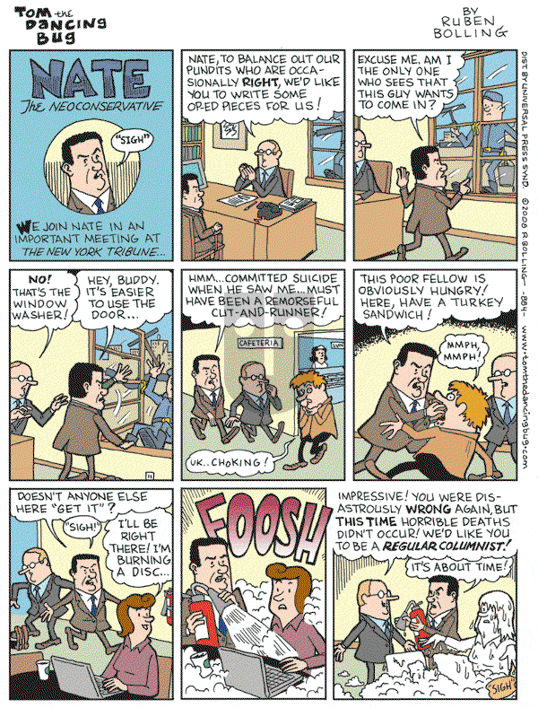 Tom the Dancing Bug on Saturday January 26, 2008 Comic Strip