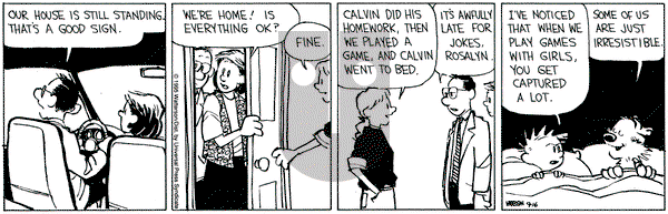 Calvin and Hobbes on Saturday September 16, 1995 Comic Strip