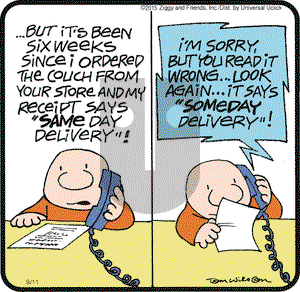 Ziggy on Friday September 11, 2015 Comic Strip