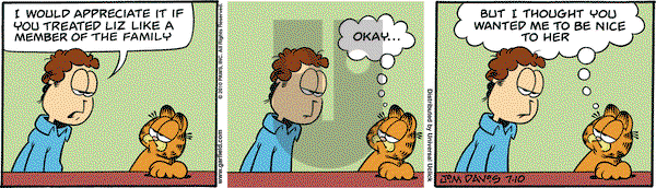 Garfield on Saturday July 10, 2010 Comic Strip