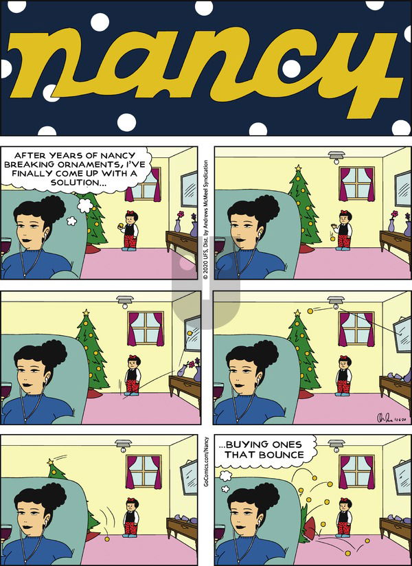 Nancy on Sunday December 6, 2020 Comic Strip