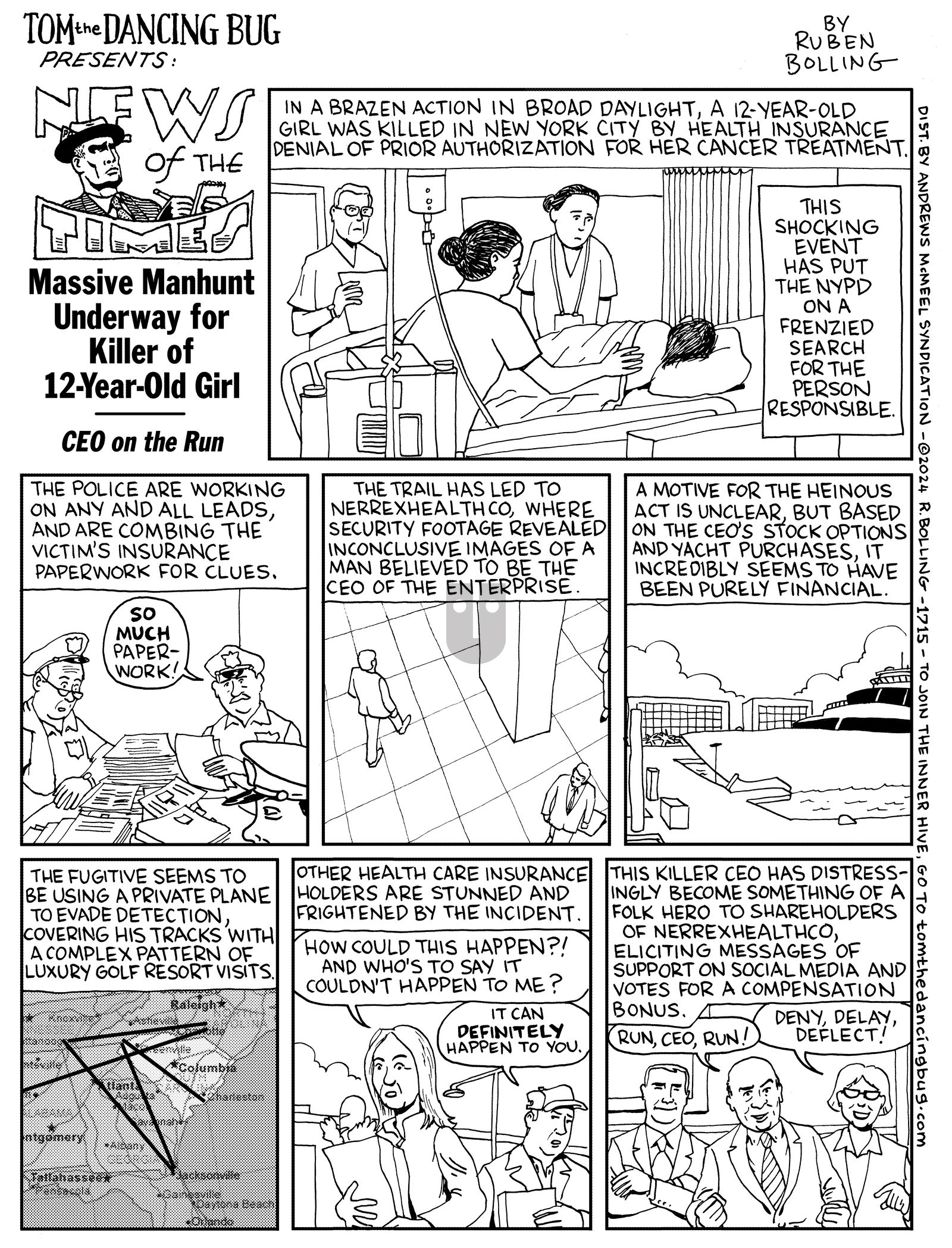 Tom the Dancing Bug - Monday December 9, 2024 Comic Strip