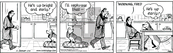 Fred Basset on Tuesday November 19, 2002 Comic Strip