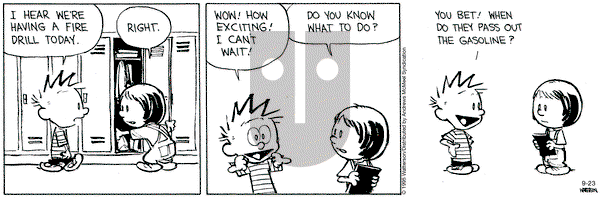 Calvin and Hobbes on Tuesday September 23, 2025 Comic Strip