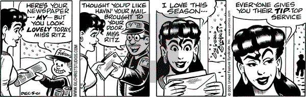 Nancy on Wednesday December 5, 2001 Comic Strip