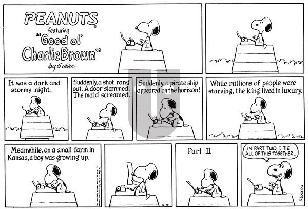Peanuts on Sunday November 16, 1969 Comic Strip