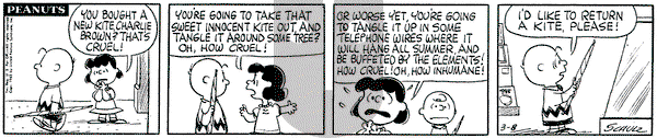 Peanuts on Friday March 8, 1963 Comic Strip