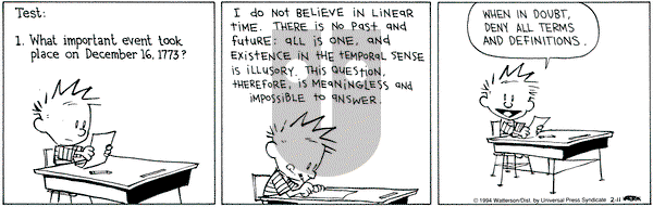 Calvin and Hobbes on Friday February 11, 1994 Comic Strip