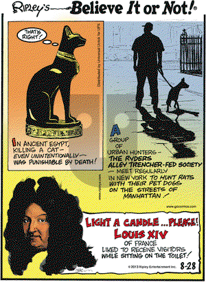 Ripley's Believe It or Not - Wednesday August 28, 2013 Comic Strip