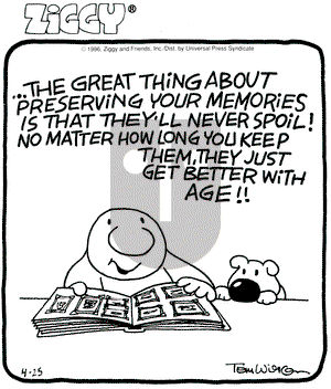 Ziggy on Thursday April 25, 1996 Comic Strip