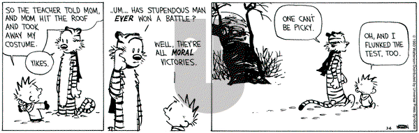 Calvin and Hobbes on Saturday March 6, 1993 Comic Strip