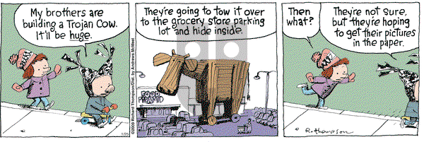 Cul de Sac on Wednesday January 25, 2017 Comic Strip