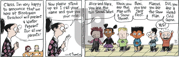 Cul de Sac on Tuesday December 9, 2014 Comic Strip