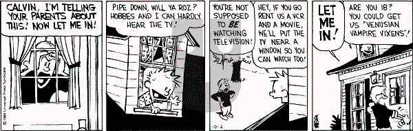 Calvin and Hobbes - Monday October 2, 1989 Comic Strip