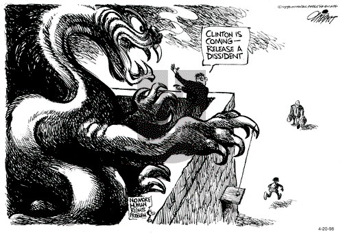 Pat Oliphant on Monday April 20, 1998 Comic Strip