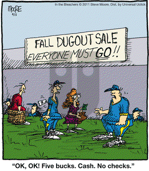 In the Bleachers on Tuesday September 13, 2011 Comic Strip