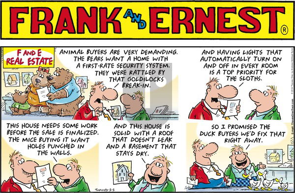 Frank and Ernest on Sunday May 5, 2019 Comic Strip