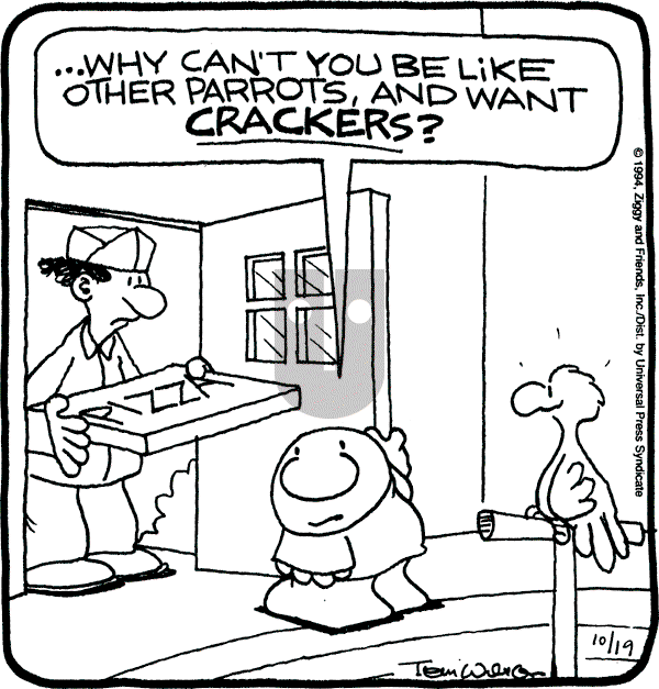 Ziggy - Wednesday October 19, 1994 Comic Strip