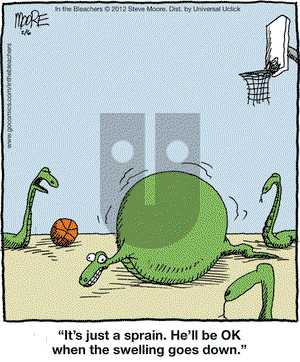 In the Bleachers on Monday February 6, 2012 Comic Strip