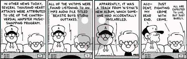 FoxTrot - Saturday April 15, 2000 Comic Strip