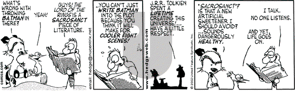 Over the Hedge on Saturday January 26, 2002 Comic Strip