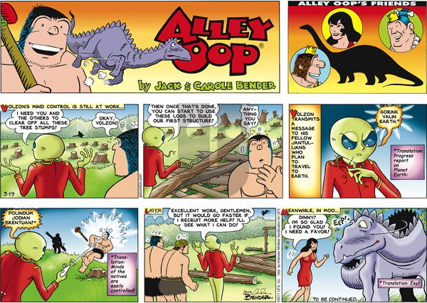 Alley Oop on Sunday March 19, 2017 Comic Strip