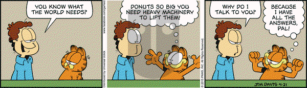 Garfield on Tuesday April 21, 2015 Comic Strip